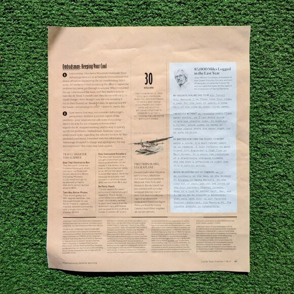 Conde Nast Magazine Delft Dutch KLM House 1page Christopher Bonanos Article  EUC - Picture 2 of 3